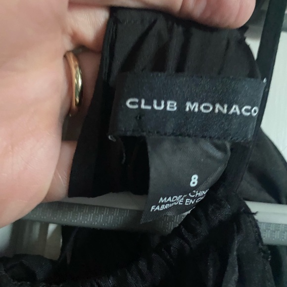 CLUB MONACO Burnout Pleated Maxi Dress Black Size 8 - Picture 10 of 13